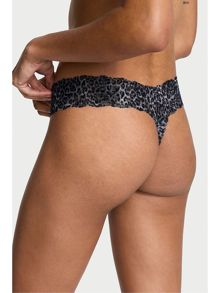 Victoria's Secret Grey Leopard Thong Knickers - Image 2 of 3