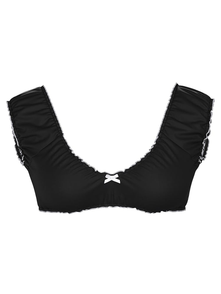 Victoria's Secret PINK Black Short Sleeve Bikini Top - Image 3 of 3