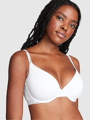 Victoria's Secret PINK Optic White Cotton Cotton Logo Bra - Image 1 of 3