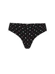 Victoria's Secret PINK Black PINK Print Thong No Show Knickers - Image 3 of 3