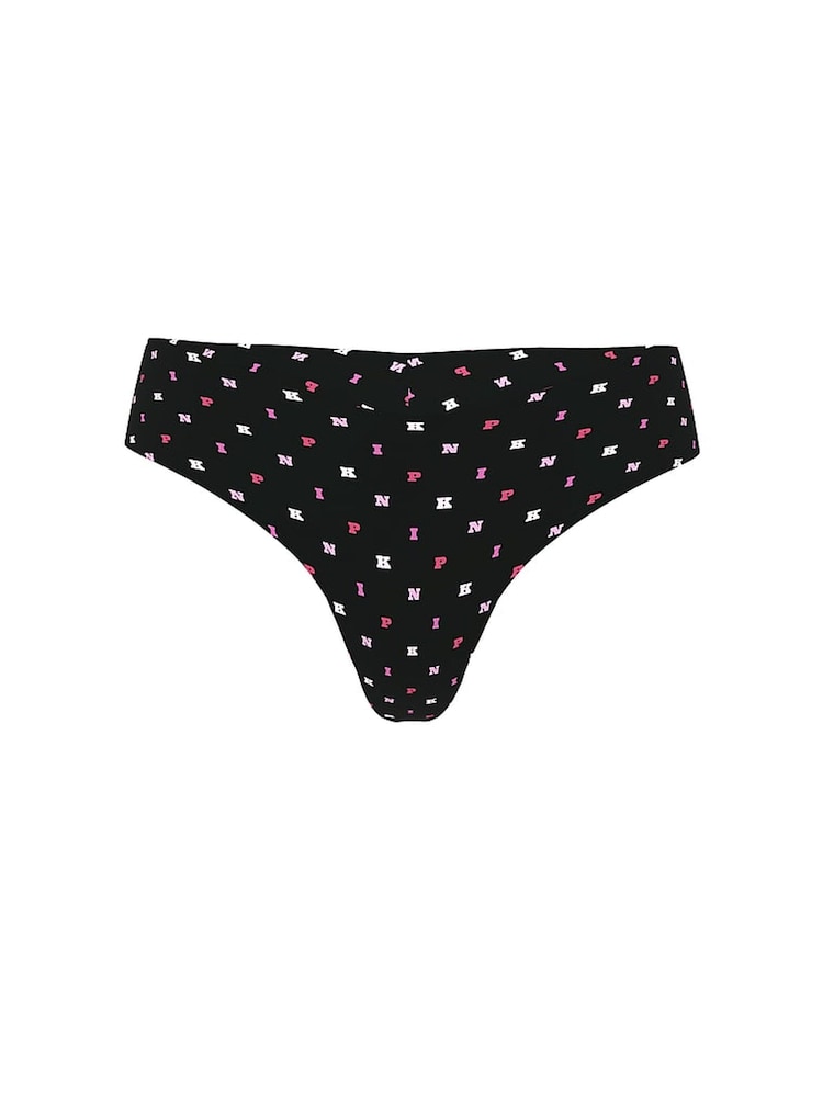 Victoria's Secret PINK Black PINK Print Thong No Show Knickers - Image 3 of 3 Victoria's Secret PINK Black PINK Print Thong No Show Knickers - Image 3 of 3