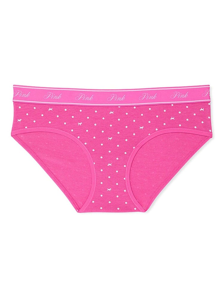 Victoria's Secret PINK Pink Gossip Hipster Cotton Logo Knickers - Image 3 of 3 Victoria's Secret PINK Pink Gossip Hipster Cotton Logo Knickers - Image 3 of 3