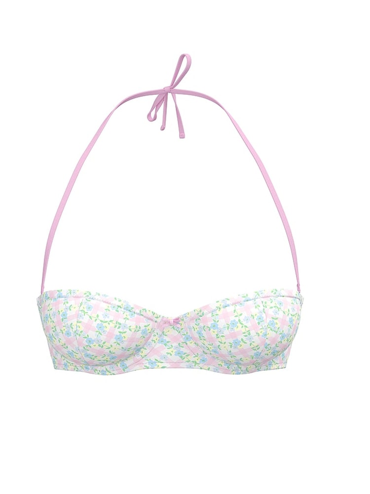 Victoria's Secret PINK Daisy Pink Gingham Wired Bikini Top - Image 1 of 2