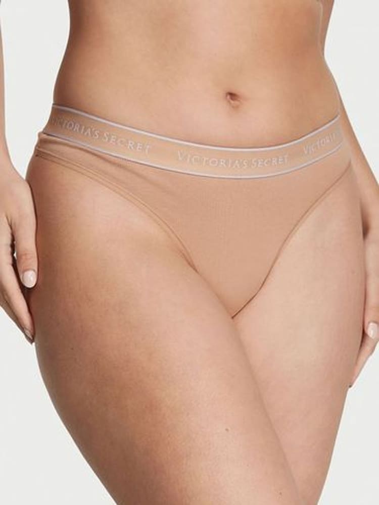 Victoria's Secret Black/White/Grey/Nude Thong Logo 4 Pack Knickers - Image 2 of 7 Victoria's Secret Black/White/Grey/Nude Thong Logo 4 Pack Knickers - Image 2 of 7