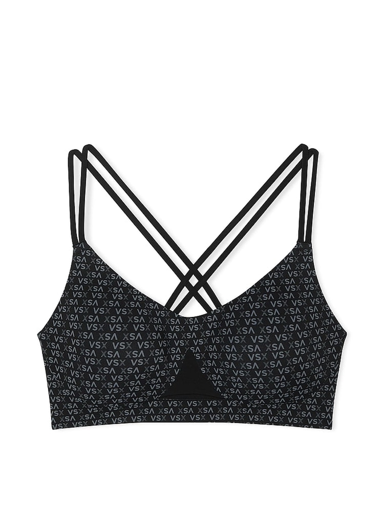 Victoria's Secret Black Logo Elevate™ Strappy Comfort Low Support Sports Bra - Image 4 of 4