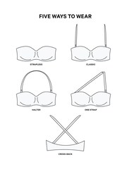 Victoria's Secret PINK Optic White Lightly Lined Strapless Multiway Bra - Image 4 of 4