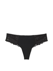 Victoria's Secret PINK Black No Show Lace Trim Knickers - Image 3 of 3
