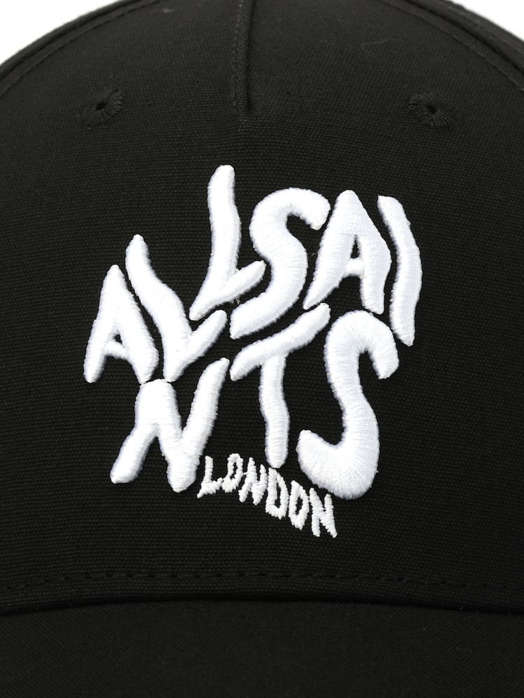 AllSaints Black Orlando Logo 100% Cotton Baseball Cap - Image 4 of 4 AllSaints Black Orlando Logo 100% Cotton Baseball Cap - Image 4 of 4