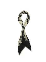 AllSaints White Tie Dye Text Large Square Scarf - Image 2 of 4