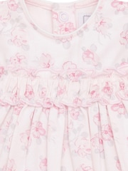 Emile Et Rose Pink	All Over Print Dress With Gathered Frill Yoke - Image 4 of 4