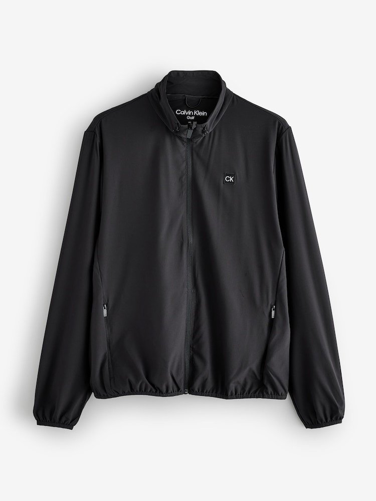 Calvin Klein Golf Motion Full Zip Black Windbreaker - Image 1 of 1