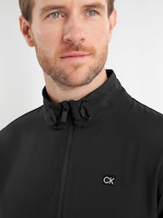 Calvin Klein Golf Motion Full Zip Black Windbreaker - Imagen 3 de 8