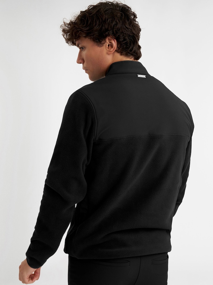 Calvin Klein Golf Thompson Meio Zíper Fleece Preto - Imagem 2 de 7