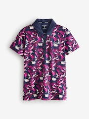 Calvin Klein Golf Pink Brushstroke Print Polo Shirt - Image 1 of 1