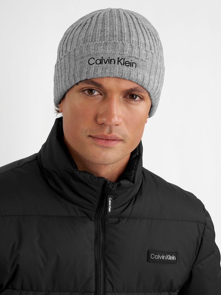 Calvin Klein Golf Boyland Knitted Beanie - Image 1 of 6 Calvin Klein Golf Boyland Knitted Beanie - Image 1 of 6