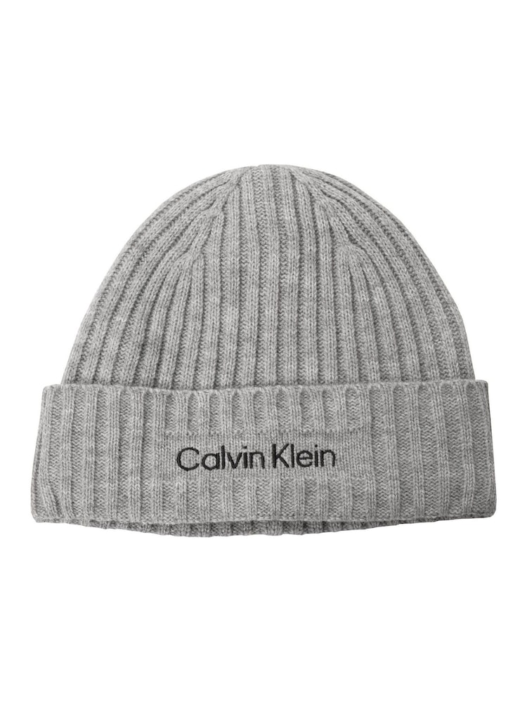 Calvin Klein wool hat Hats Calvin Klein Patch Chunky Rib Doc Hat Black (LV04D8058G  main image 2