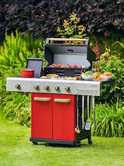 Outback Red Jupiter 4 B Hybrid BBQ with Side Burner - Image 1 of 9