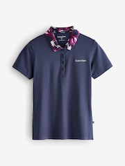 Calvin Klein Golf Blue Vesey Short Sleeve Polo Shirt - Image 1 of 1