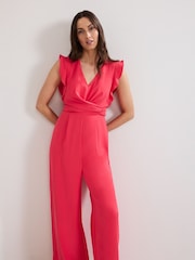 Phase Eight Pink Ayla Ruffle Jumpsuit - Image 3 of 7