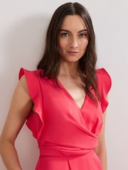 Phase Eight Pink Ayla Ruffle Jumpsuit - Image 4 of 7