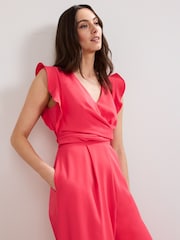 Phase Eight Pink Ayla Ruffle Jumpsuit - Image 5 of 7