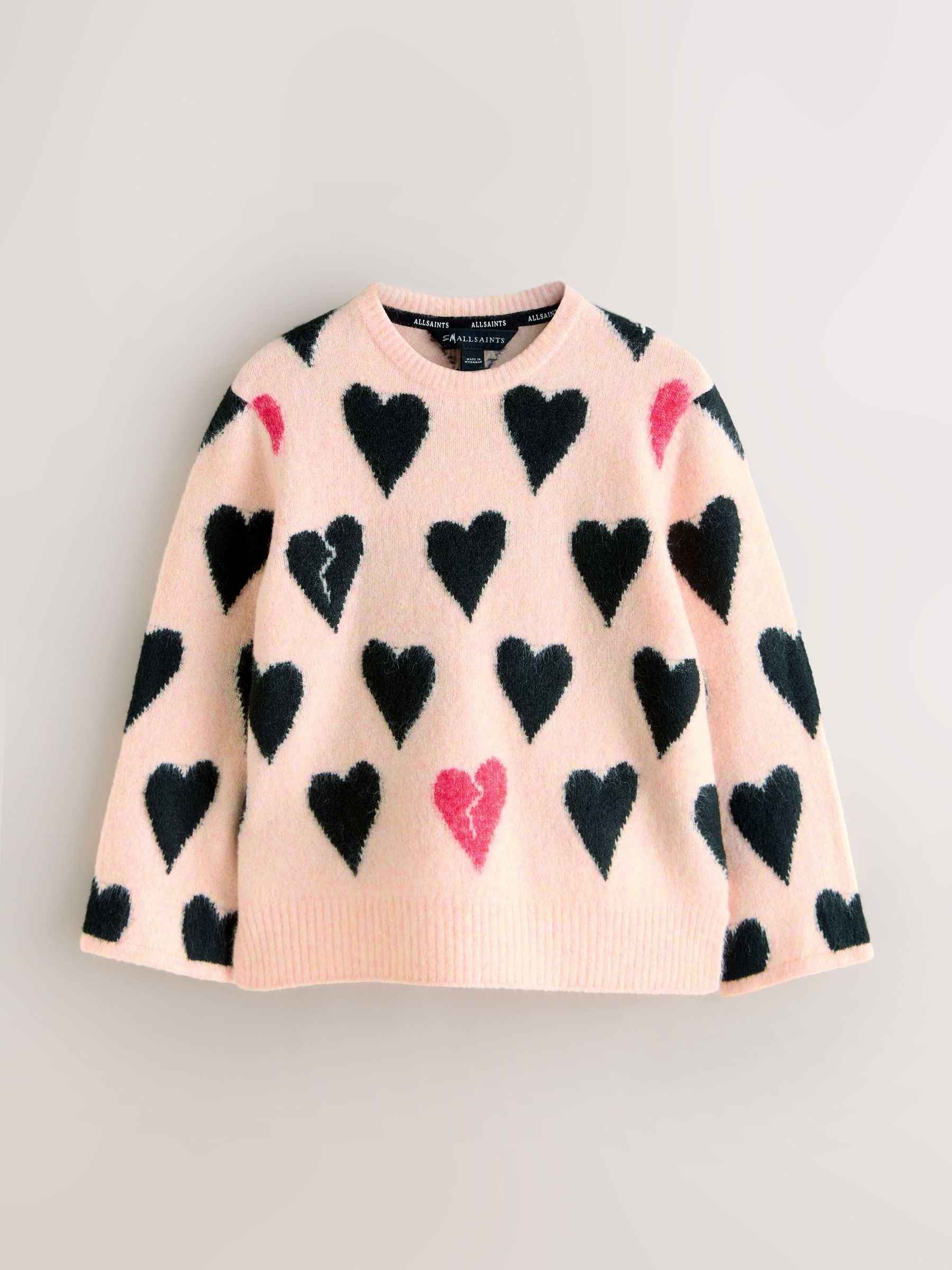 Buy smALLSAINTS Pink Amore Heart Knitted Jumper from the Next UK