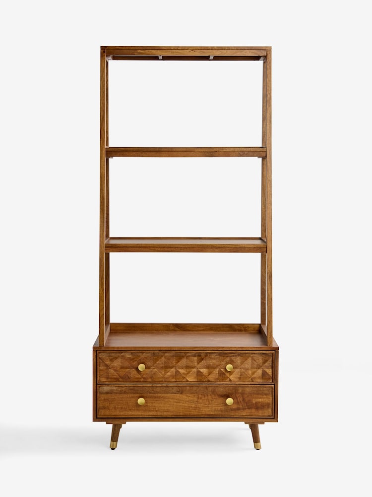 Dark Natural Lloyd Mango Wood Shelf - Image 1 of 4 Dark Natural Lloyd Mango Wood Shelf - Image 1 of 4