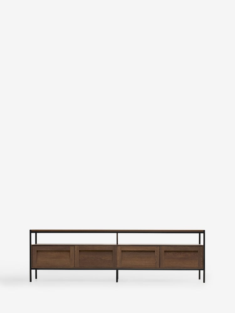 Dark Natural Oswin Oak Effect TV Unit - Image 1 of 5 Dark Natural Oswin Oak Effect TV Unit - Image 1 of 5
