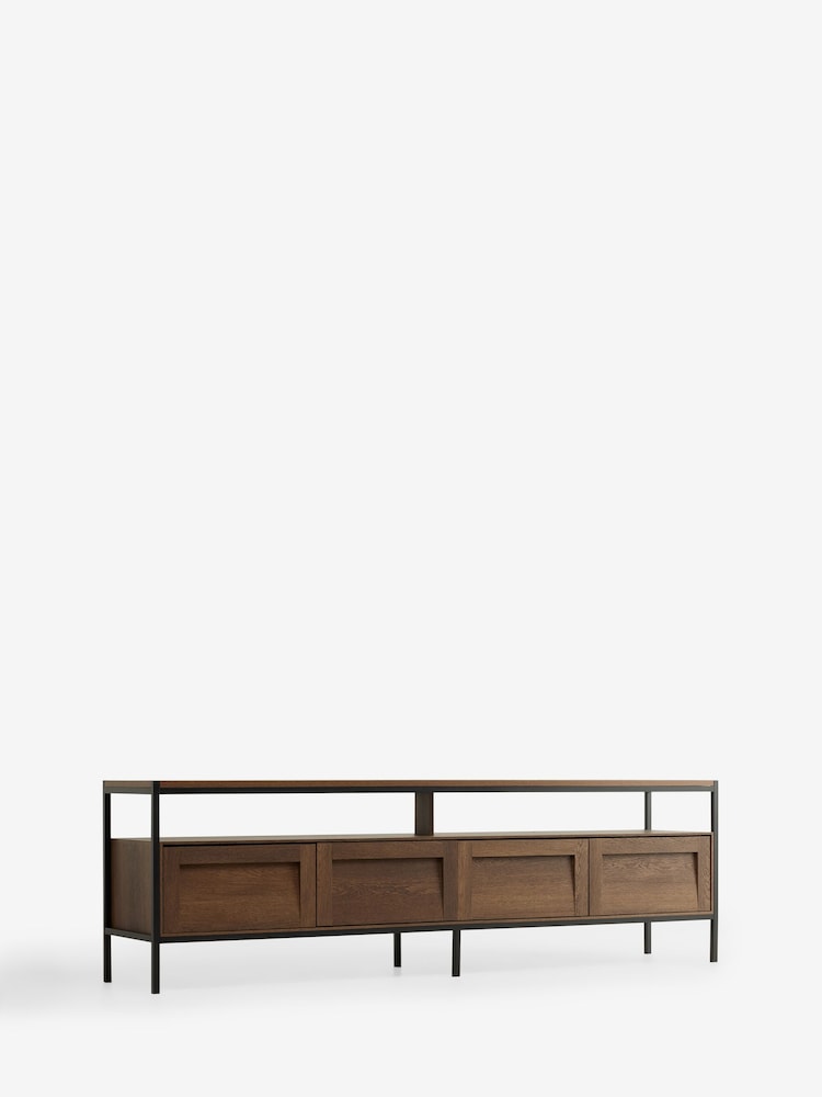 Dark Natural Oswin Oak Effect TV Unit - Image 2 of 5 Dark Natural Oswin Oak Effect TV Unit - Image 2 of 5