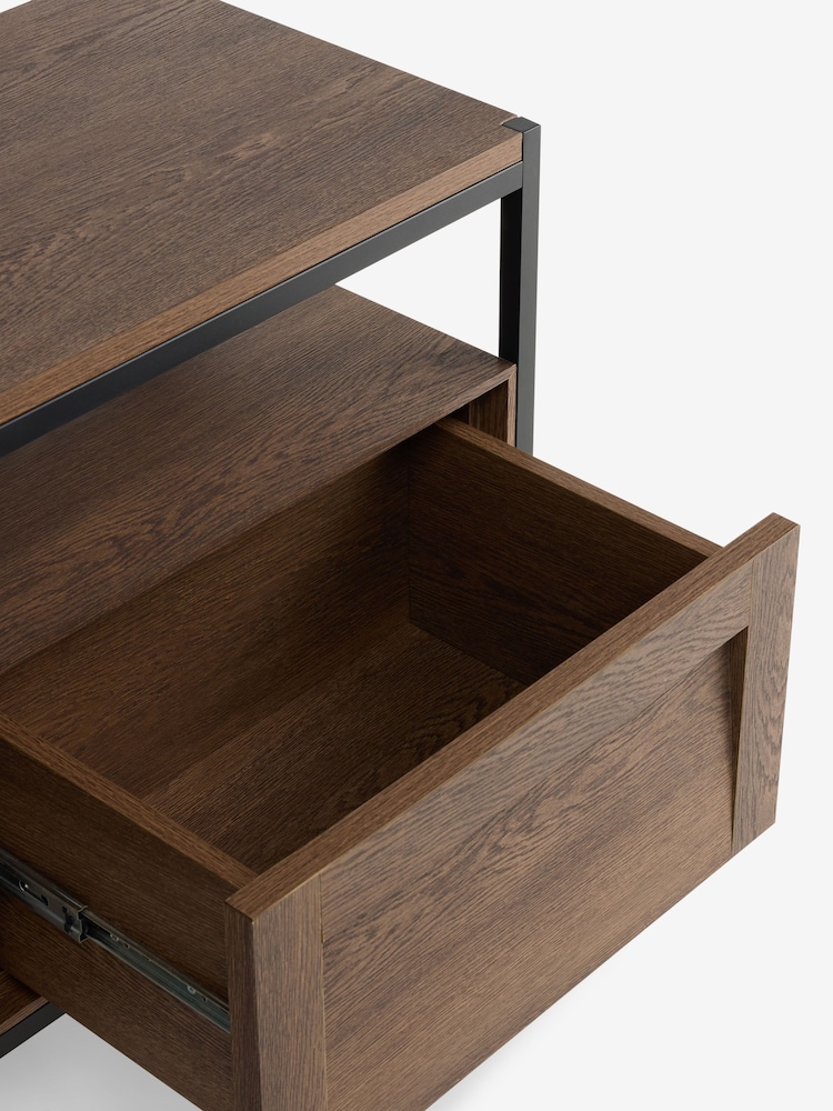 Dark Natural Oswin Oak Effect TV Unit - Image 5 of 5 Dark Natural Oswin Oak Effect TV Unit - Image 5 of 5