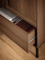 Dark Natural Oswin Oak Effect Sideboard - Image 6 of 10
