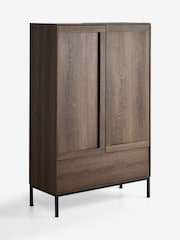 Dark Natural Oswin Oak Effect Sideboard - Image 8 of 10