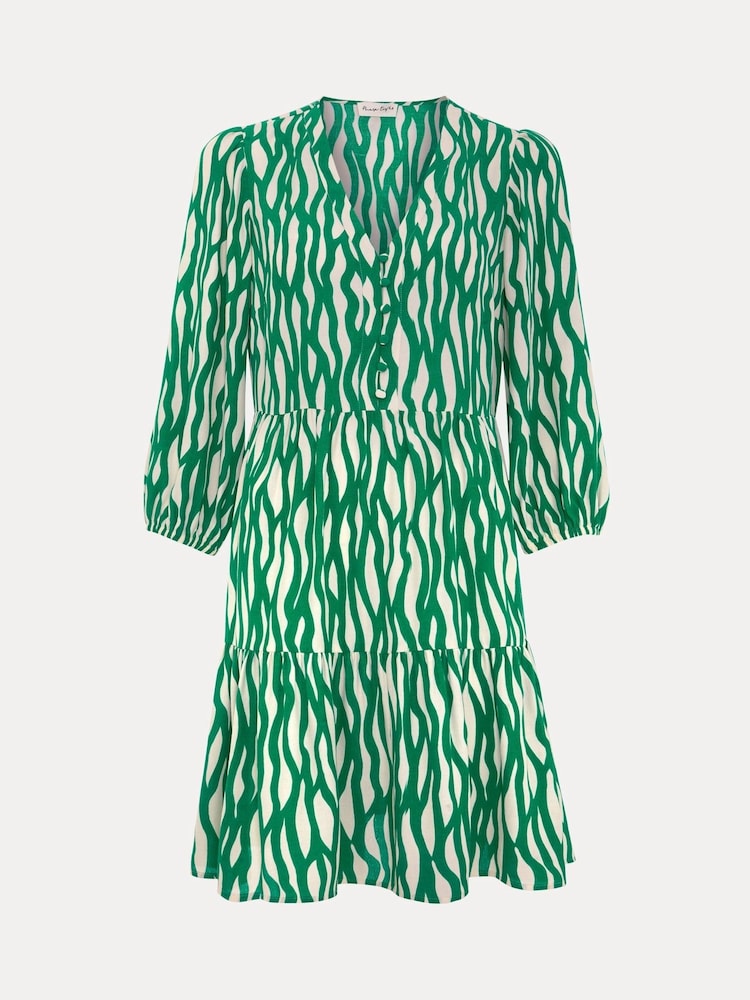 Phase Eight Green Penele Mini Dress - Image 6 of 6