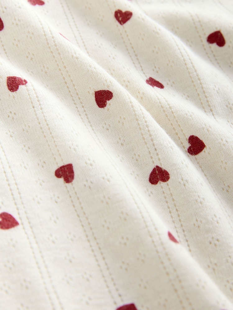 Cream Heart Pointelle Long Sleeve Nightie - Image 8 of 8 Cream Heart Pointelle Long Sleeve Nightie - Image 8 of 8