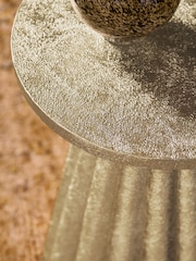 Gold Fluted Resin Side Table - Image 2 of 4