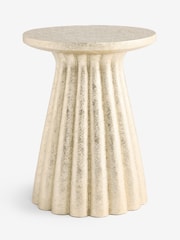 Gold Fluted Resin Side Table - Image 3 of 4