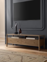 Mid Natural Farndon N. Premium TV Unit - Image 2 of 13