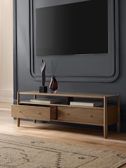 Mid Natural Farndon N. Premium TV Unit - Image 3 of 13