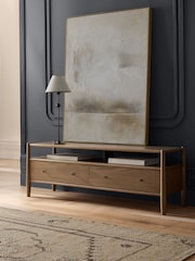 Mid Natural Farndon N. Premium TV Unit - Image 6 of 13