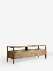 Mid Natural Farndon N. Premium TV Unit - Image 9 of 13