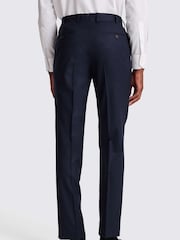 MOSS Blue Tailored Fit Italian Plain Trousers - Image 2 of 3