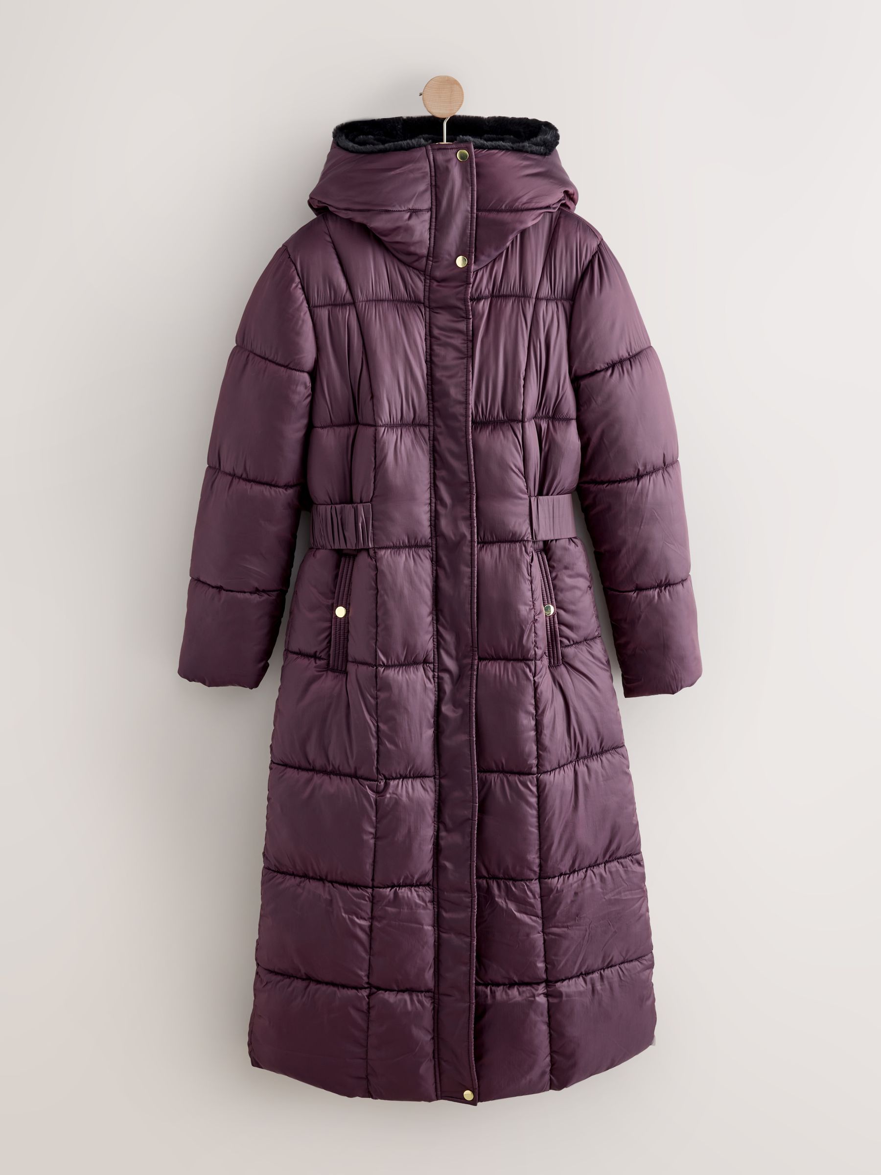 Buy Purple Shower Resistant Padded Longline Coat from Next Kazakhstan