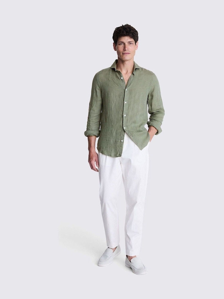 Tailored Fit 100% Linen Shirt - Image 2 of 5