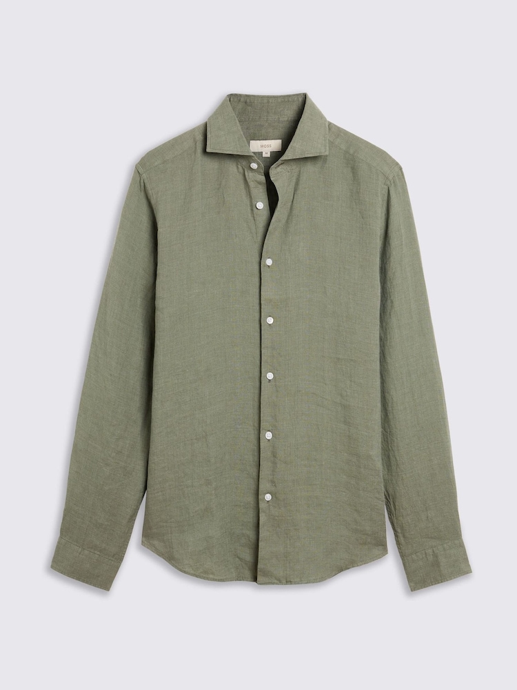 Tailored Fit 100% Linen Shirt - Image 5 of 5