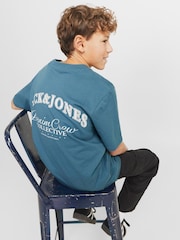 JACK & JONES Junior Short Sleeve Back Print 100% Cotton T-Shirt - Image 1 of 5