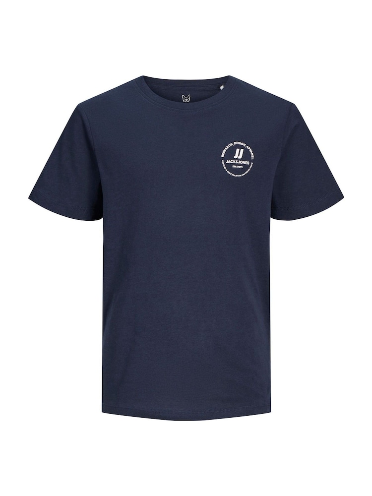 JACK & JONES JUNIOR Blue Short Sleeve T-Shirts 3 Pack - Image 2 of 3