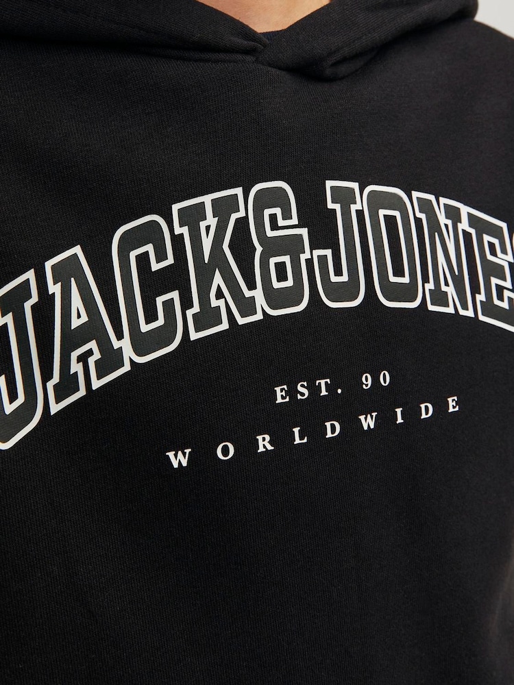 JACK & JONES Junior – Felpa Con Cappuccio Per Ragazzi, Stampa Gommosoft, Colore Unico, Comfort Ottimo - 2