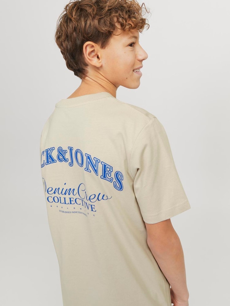 JACK & JONES Junior Short Sleeve Back Print 100% Cotton T-Shirt - Image 1 of 5