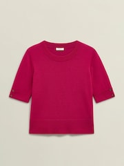 Hobbs Pink Leanne Knitted Top - Image 6 of 6