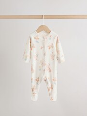 Yellow 3 Pack Baby Sleepsuits - Image 4 of 13